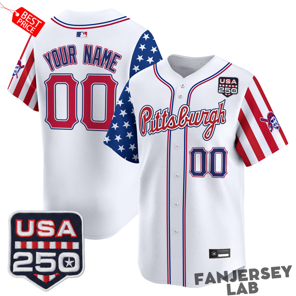Pittsburgh Pirates “America250 Edition” Custom Baseball Jersey Pittsburgh Pirates “America250 Edition” Custom Baseball Jersey