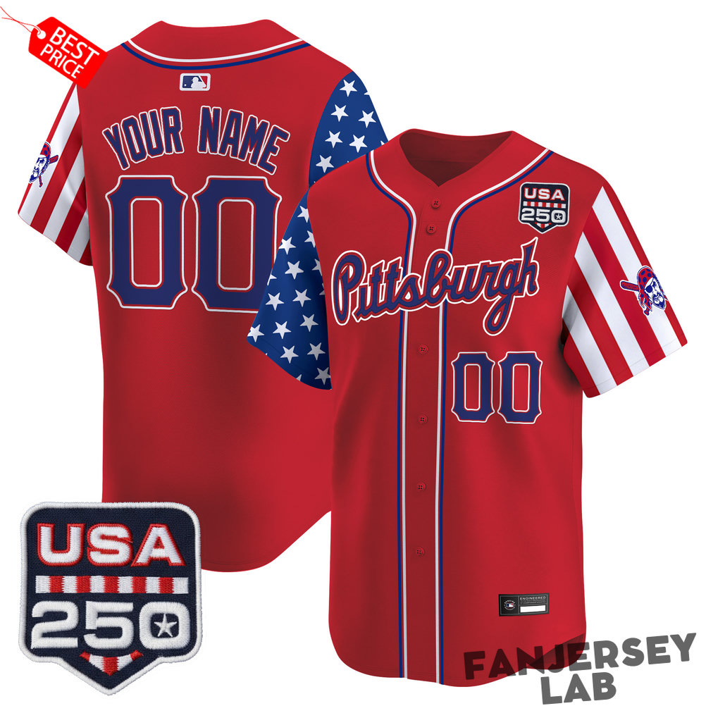 Pittsburgh Pirates “America250 Edition” Custom Baseball Jersey Pittsburgh Pirates “America250 Edition” Custom Baseball Jersey