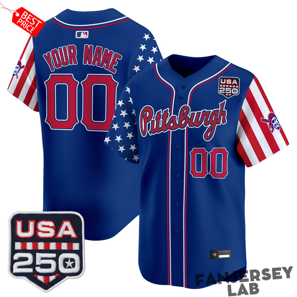 Pittsburgh Pirates “America250 Edition” Custom Baseball Jersey Pittsburgh Pirates “America250 Edition” Custom Baseball Jersey
