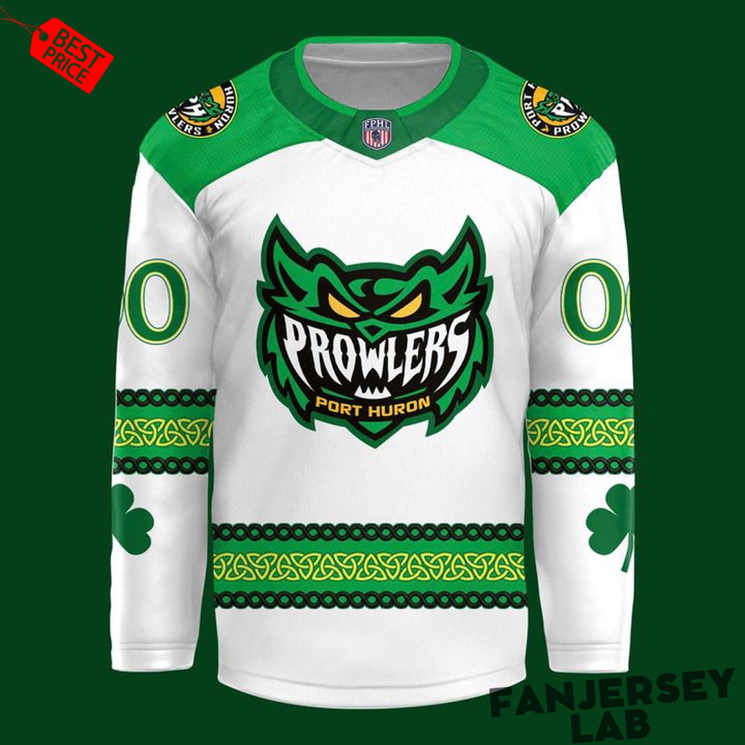 Port Huron Prowlers St. Paddy 2026 Custom Hockey Jersey Port Huron Prowlers St. Paddy 2026 Custom Hockey Jersey