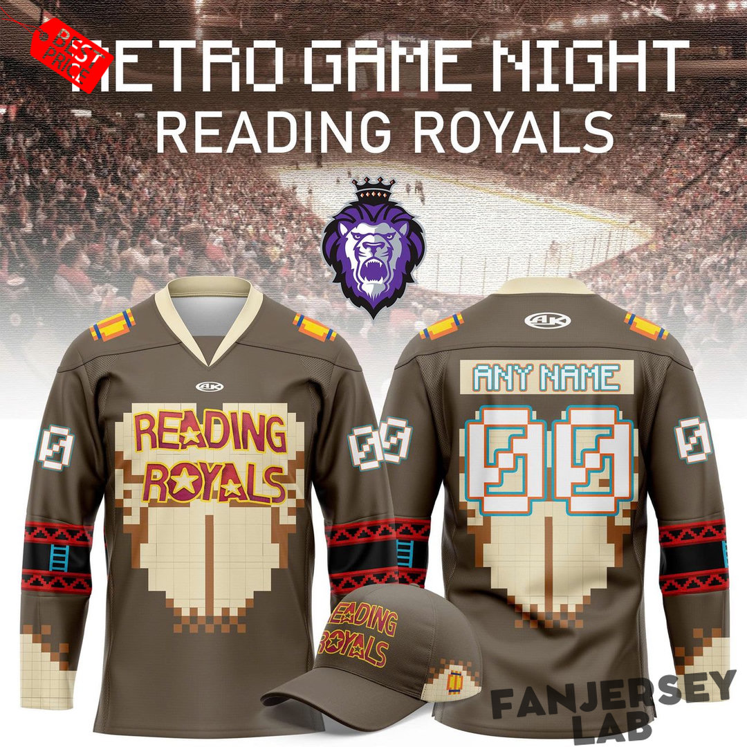 Reading Royals 2026 Retro Game Night Custom Hockey Jersey Reading Royals 2026 Retro Game Night Custom Hockey Jersey