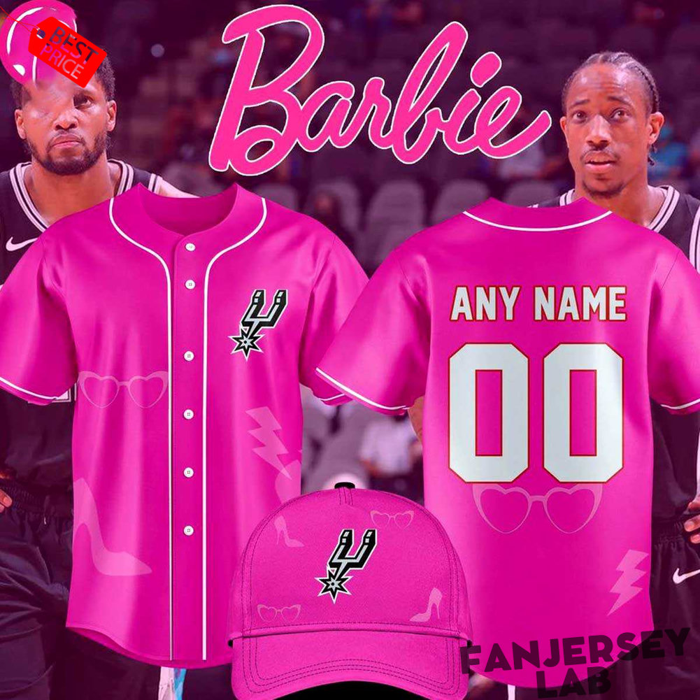San Antonio Spurs Barbie Game Day 2026 Special Baseball Jersey San Antonio Spurs Barbie Game Day 2026 Special Baseball Jersey
