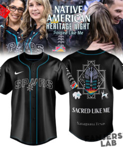 San Antonio Spurs Native American Heritage Night Baseball Jersey – Sacred Like Me Edition