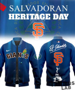San Francisco Giants Salvadoran Heritage Day 2026 Baseball Jacket San Francisco Giants Salvadoran Heritage Day 2026 Baseball Jacket