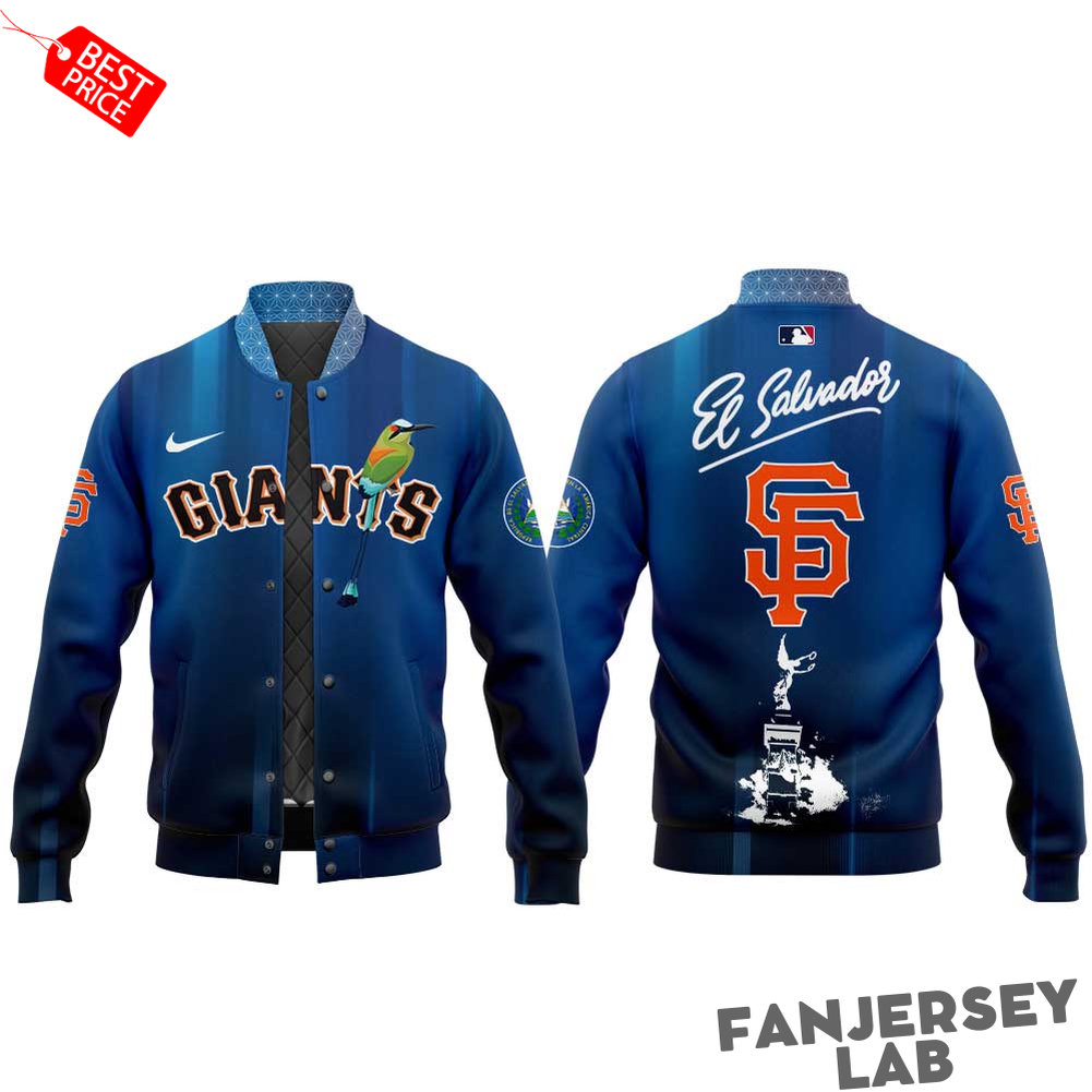 San Francisco Giants Salvadoran Heritage Day 2026 Baseball Jacket San Francisco Giants Salvadoran Heritage Day 2026 Baseball Jacket
