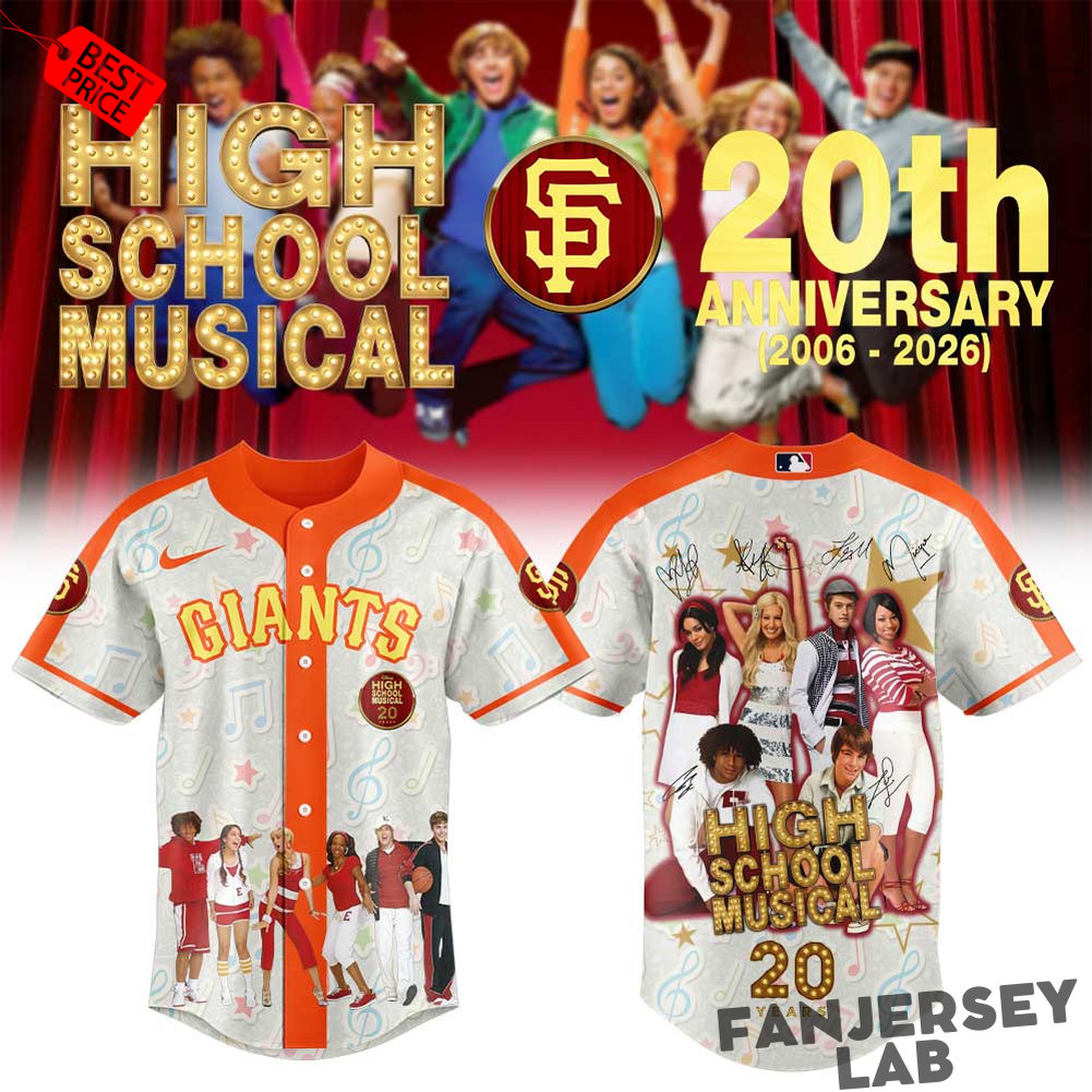 San Francisco Giants x 20th Anniversary High School Musical Baseball Jersey San Francisco Giants x 20th Anniversary High School Musical Baseball Jersey