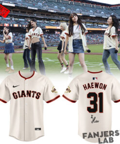 San Francisco Giants x Bae NMIXX Is Loving Their Time At Oracle Park Baseball Jersey 2.jpg