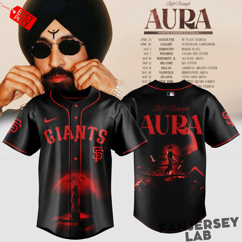 San Francisco Giants x Diljit Dosanjh – Aura World Tour 2026 Baseball Jersey San Francisco Giants x Diljit Dosanjh – Aura World Tour 2026 Baseball Jersey