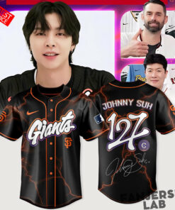 San Francisco Giants x K Pop Johnny Suh Baseball Jersey 1.jpg