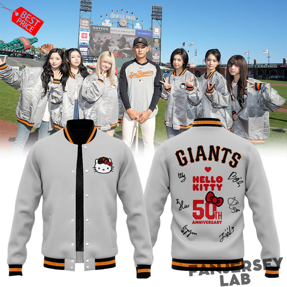 San Francisco Giants x NMIXX Is Loving Their Time At Oracle Park Baseball Jacket San Francisco Giants x NMIXX Is Loving Their Time At Oracle Park Baseball Jacket