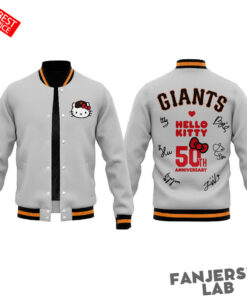 San Francisco Giants x NMIXX Is Loving Their Time At Oracle Park Baseball Jacket