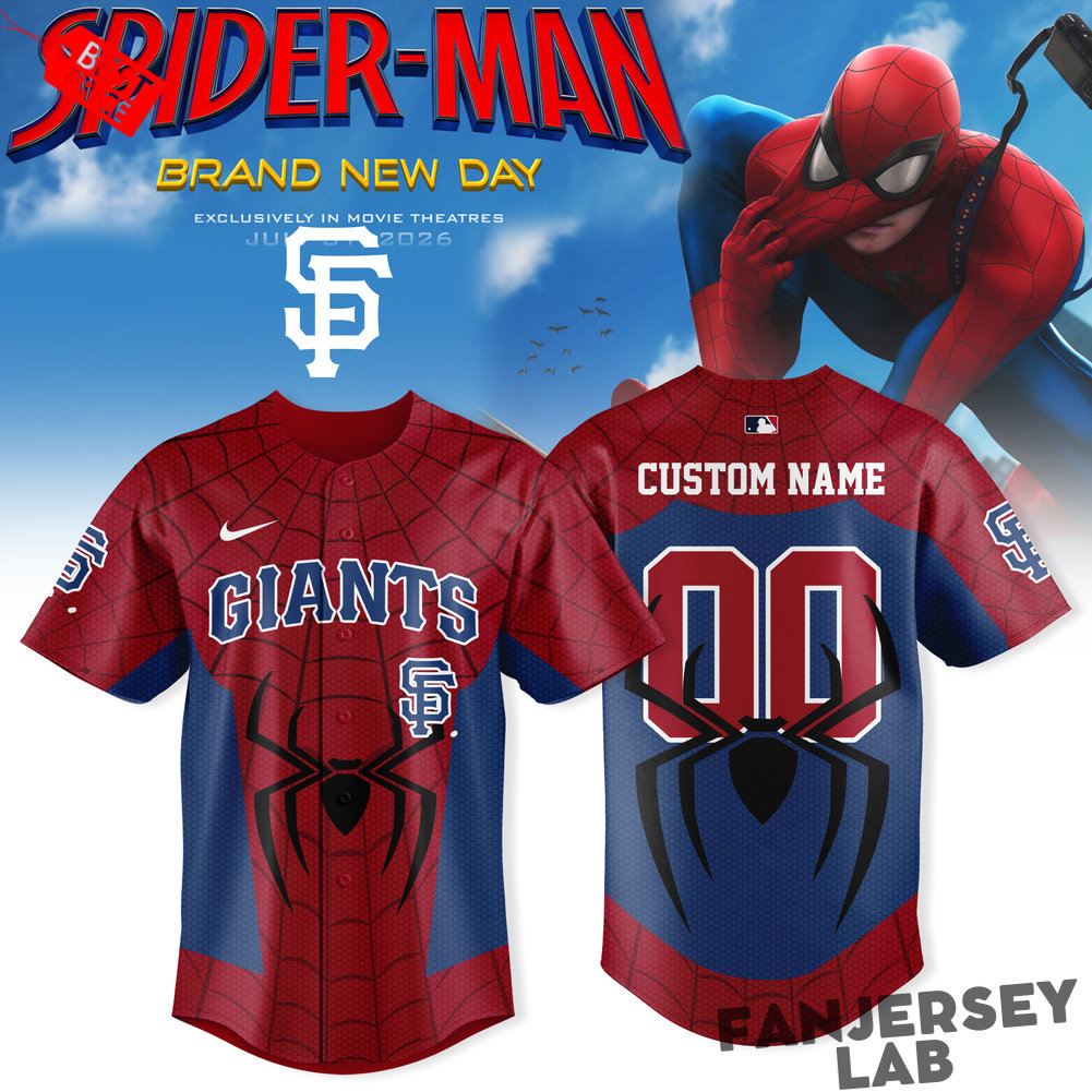 San Francisco Giants x Spider-Man 2026 Custom Baseball Jersey San Francisco Giants x Spider-Man 2026 Custom Baseball Jersey