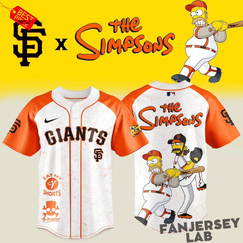 San Francisco Giants x The Simpsons Homie 2026 Baseball Jersey San Francisco Giants x The Simpsons Homie 2026 Baseball Jersey