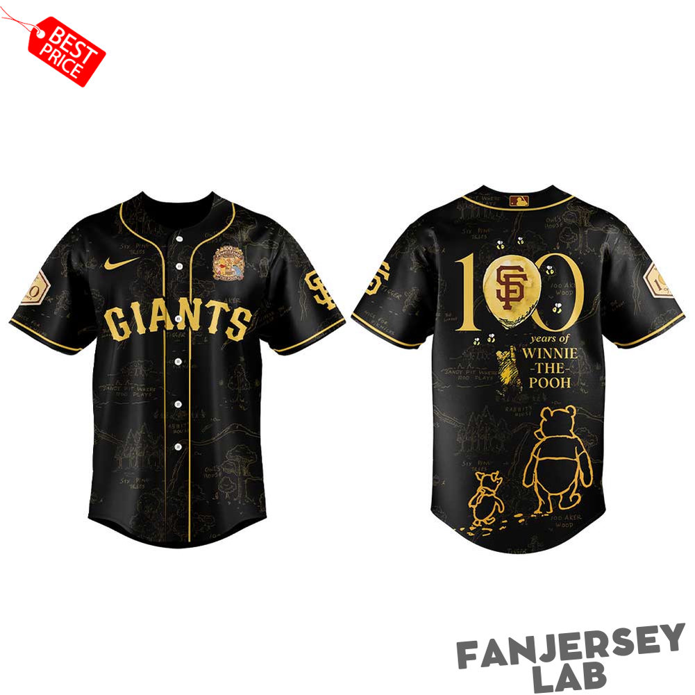 San Francisco Giants x Winnie The Pooh 100th Anniversary Baseball Jersey San Francisco Giants x Winnie The Pooh 100th Anniversary Baseball Jersey