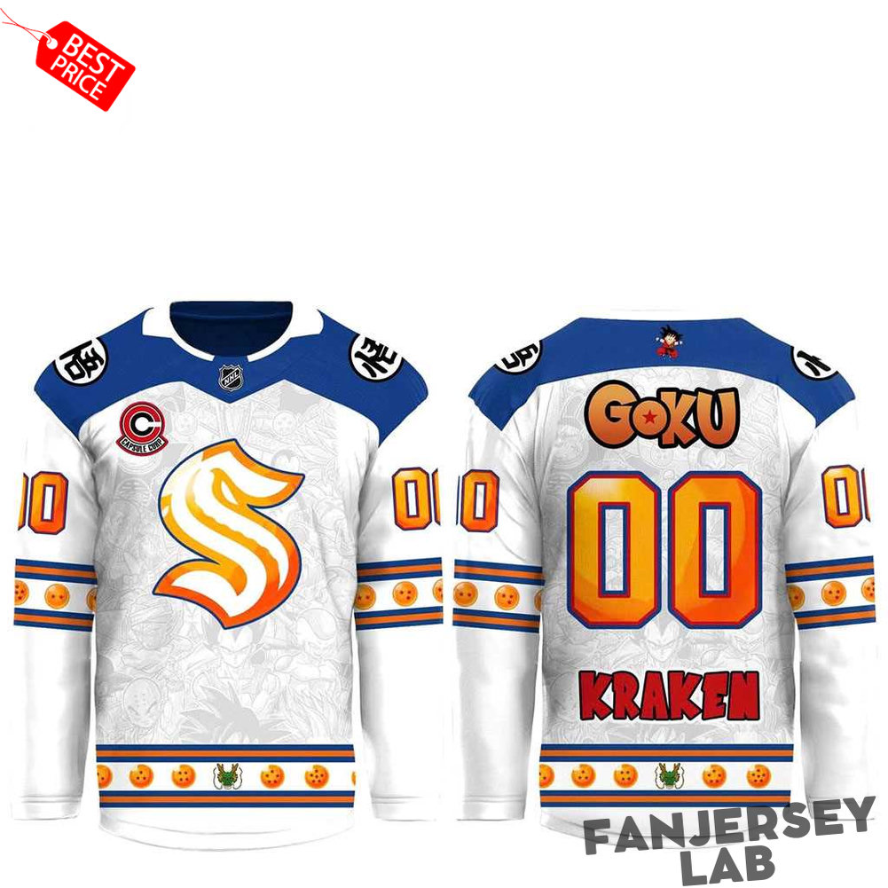 Seattle Kraken Dragon Ball Z 2026 Custom Hockey Jersey Seattle Kraken Dragon Ball Z 2026 Custom Hockey Jersey