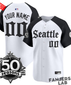 Seattle Mariners 50 Seasons Custom Baseball Jersey Gothic Edition 3.jpg