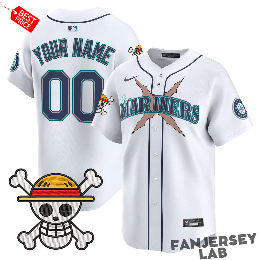 Seattle Mariners x One Piece Custom Baseball Jersey Seattle Mariners x One Piece Custom Baseball Jersey