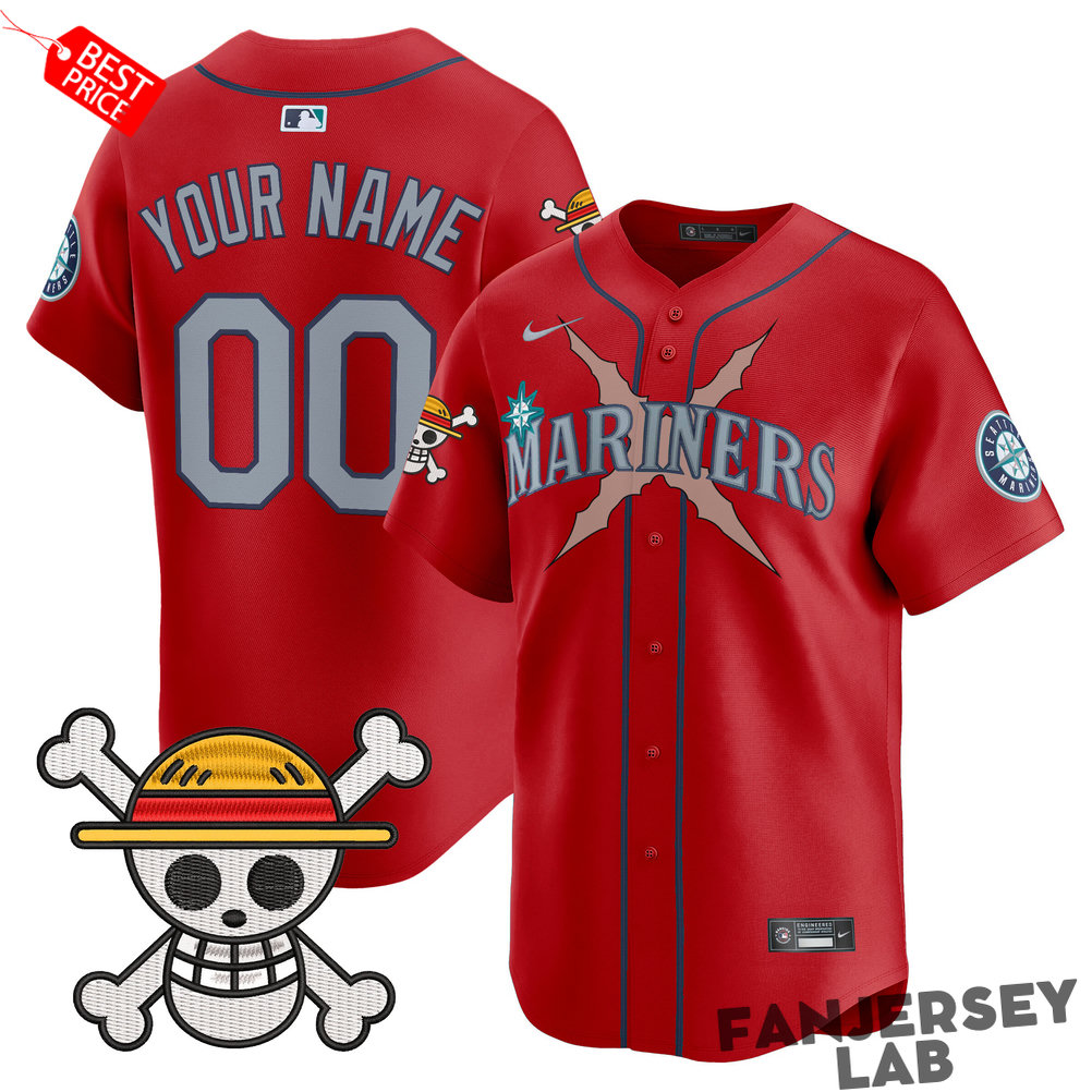 Seattle Mariners x One Piece Custom Baseball Jersey Seattle Mariners x One Piece Custom Baseball Jersey