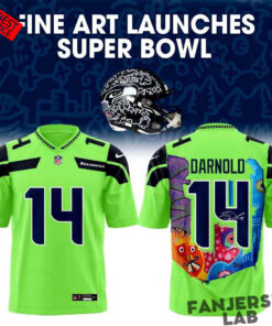 Seattle Seahawks Fine Art Launches Super Bowl LX Football Jersey