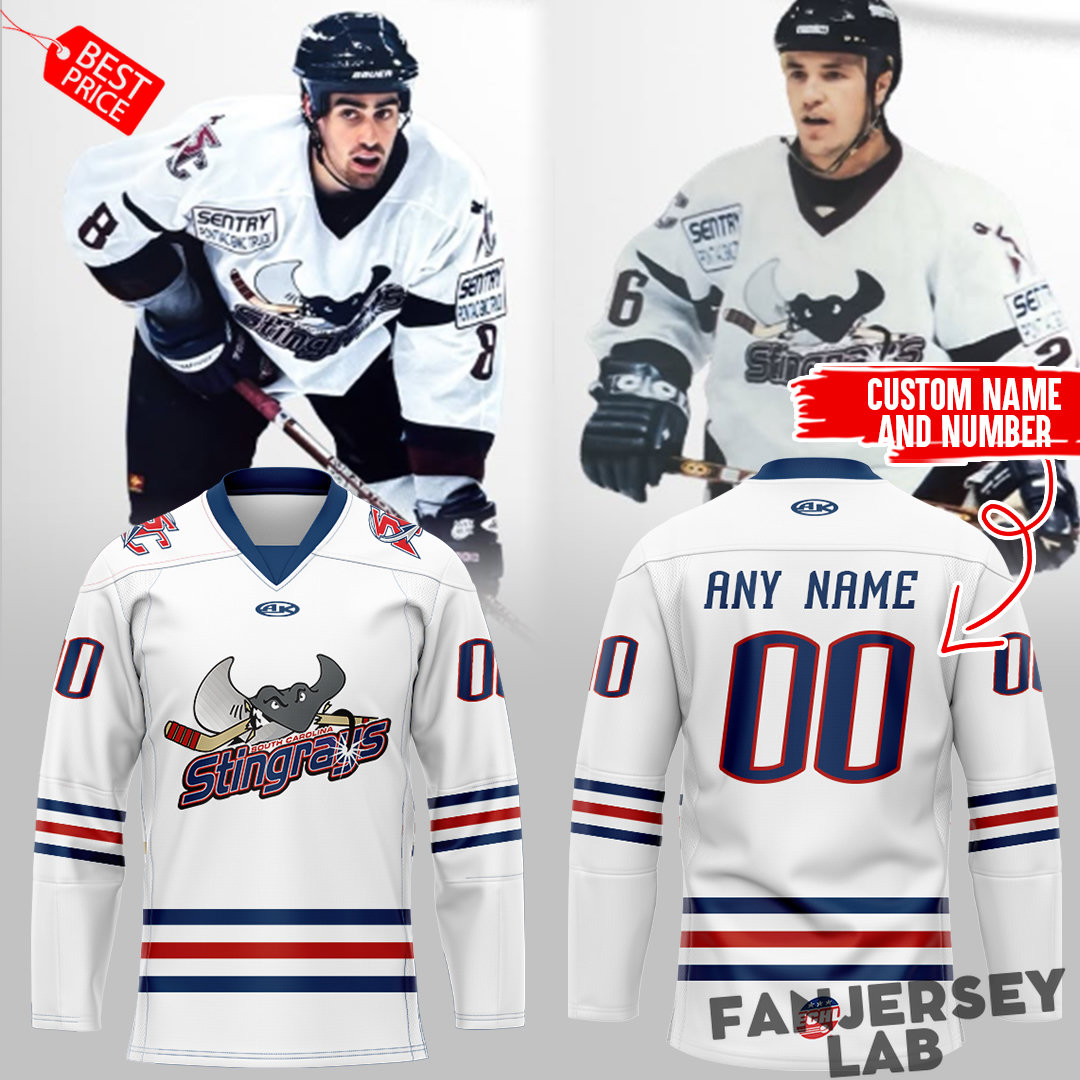 South Carolina Stingrays 2001 Throwback Custom Hockey Jersey South Carolina Stingrays 2001 Throwback Custom Hockey Jersey