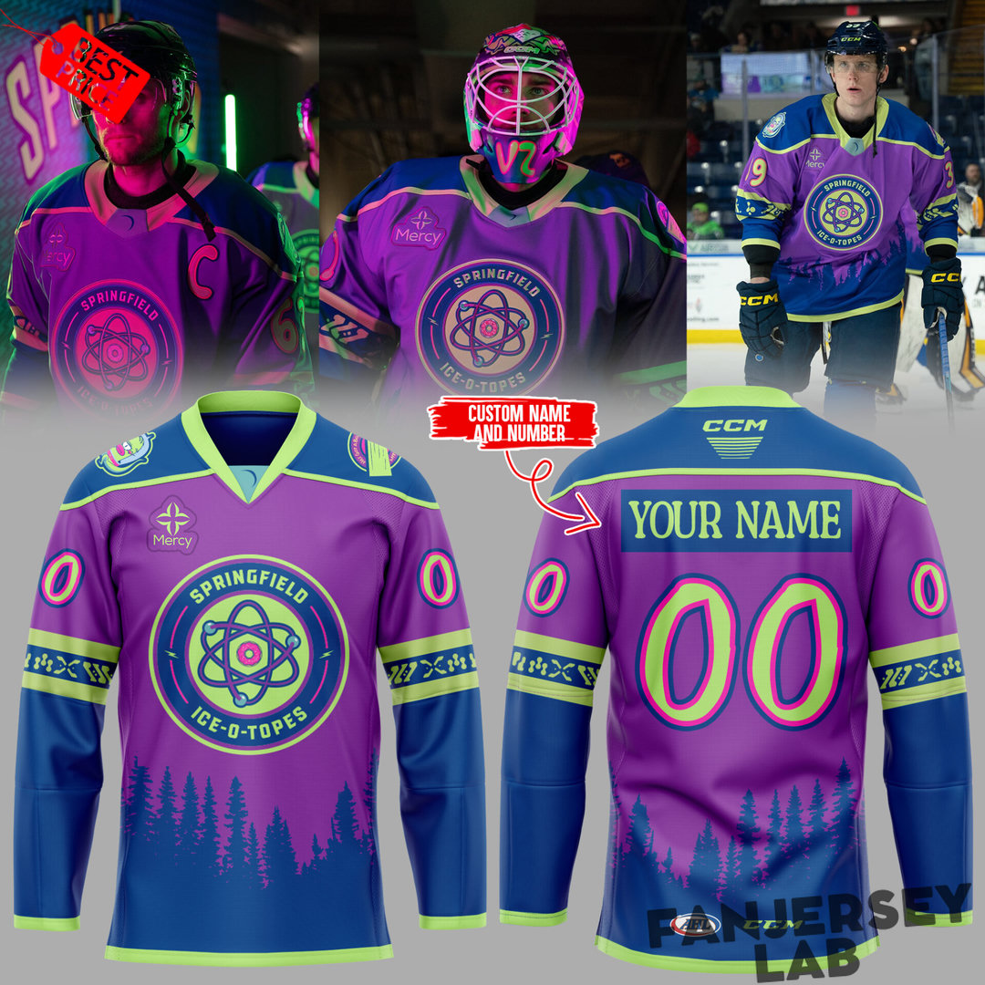 Springfield Thunderbirds Ice-🍩-Topes Night Custom Hockey Jersey Springfield Thunderbirds Ice-🍩-Topes Night Custom Hockey Jersey