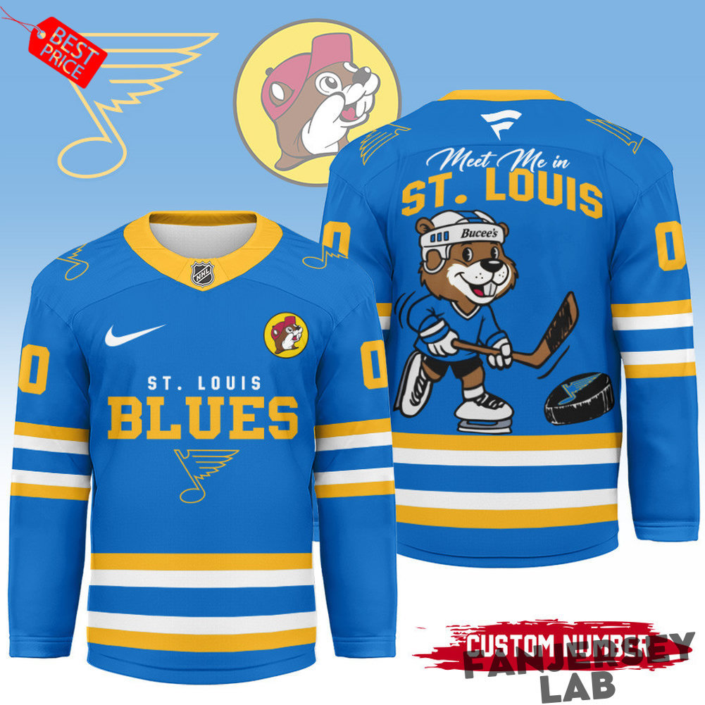 St. Louis Blues x Buc-ee's Premium Personalized Hockey Jersey St. Louis Blues x Buc-ee's Premium Personalized Hockey Jersey