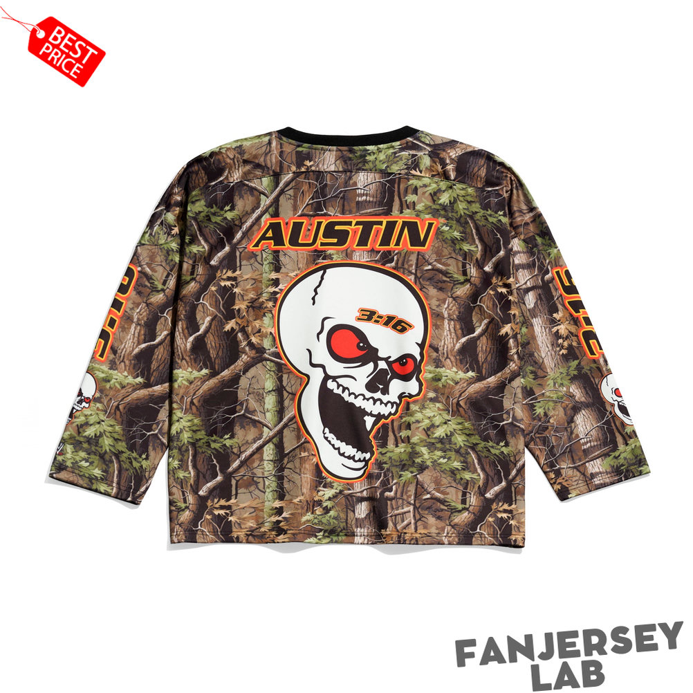 Stone Cold Steve Austin Camo Hockey Jersey Stone Cold Steve Austin Camo Hockey Jersey