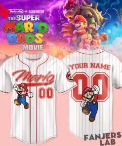 Super Mario Galaxy Movie Custom Baseball Jersey