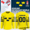 Sweden 2026 IIHF Ice Hockey Championship Personalized Hockey Jersey