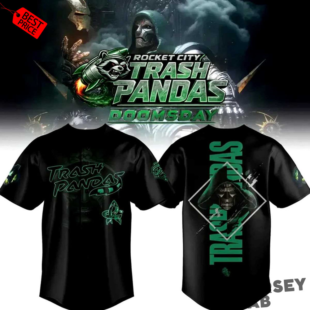 Rocket City Trash Pandas Avengers Doomsday 2026 Baseball Jersey Rocket City Trash Pandas Avengers Doomsday 2026 Baseball Jersey