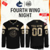 Vancouver Canucks Fourth Wings Night Hockey Custom Hockey Jersey