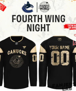 Vancouver Canucks Fourth Wings Night Hockey Custom Hockey Jersey