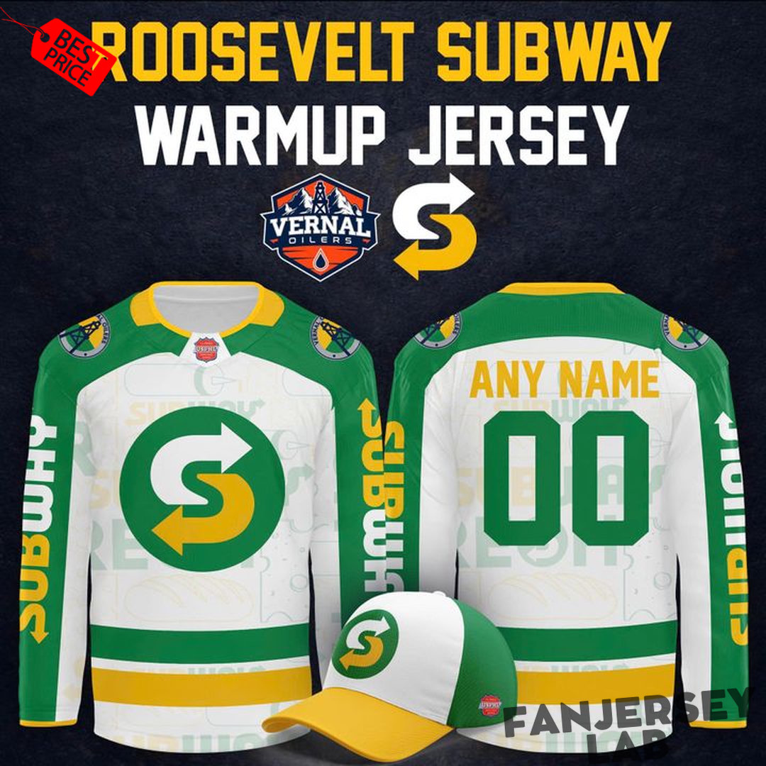Vernal Oilers 2026 Roosevelt Subway Custom Hockey Jersey Vernal Oilers 2026 Roosevelt Subway Custom Hockey Jersey