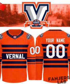 Vernal Oilers Orange Custom Hockey Jersey