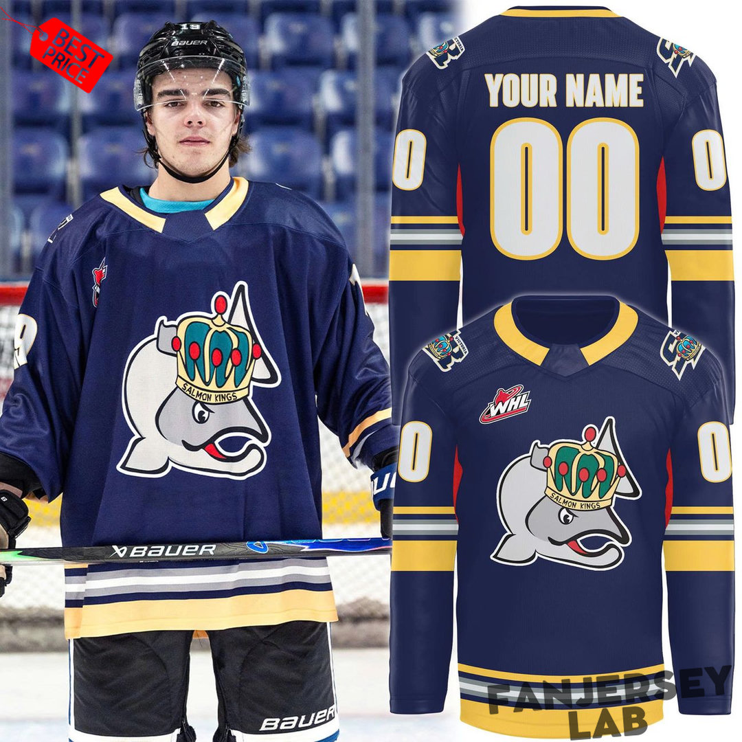 Victoria Royals Salmon Kings Replica Custom Hockey Jersey Victoria Royals Salmon Kings Replica Custom Hockey Jersey