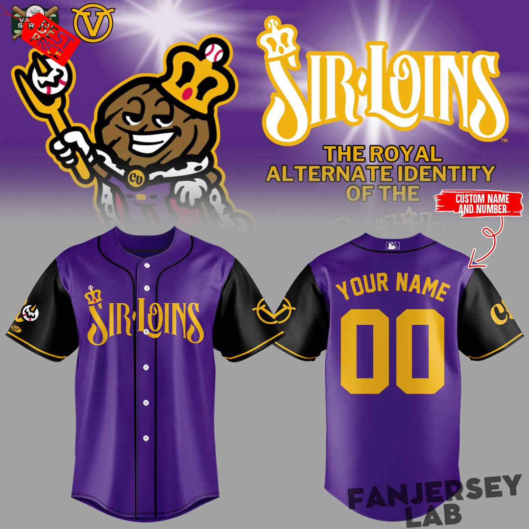 Visalia Rawhide Central Valley Sir Loins Custom Baseball Jersey Visalia Rawhide Central Valley Sir Loins Custom Baseball Jersey