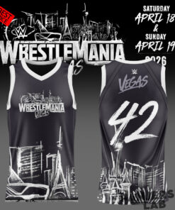 WWE Wrestlemania 42 Vegas Special Basketball Jersey