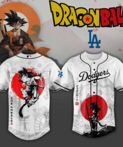 Los Angeles Dodgers x Dragon Ball Super Saiyan Custom Baseball Jersey