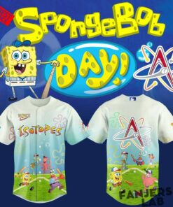 Albuquerque Isotopes x SpongeBob Squarepants Day Special Baseball Jersey