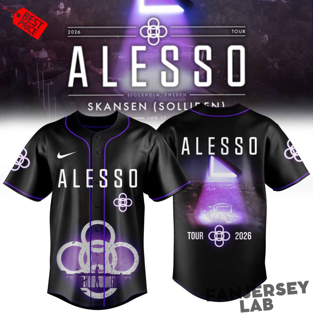 Alesso 2026 Sweden Tour Baseball Jersey Alesso 2026 Sweden Tour Baseball Jersey