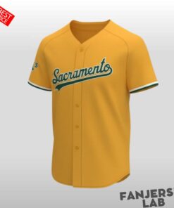 Athletics Oakland Sacramento Gold 2026 Baseball Jersey