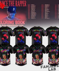 Baseball All Teams x Chance The Rapper Coloring Book 10 Year Anniversary Tour Baseball Jersey