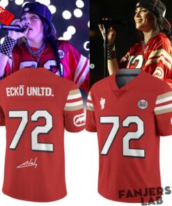 Billie Eilish Hit Me Hard and Soft Tour 2026 Football Jersey