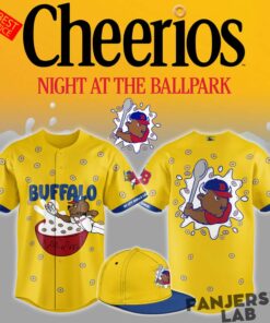 Buffalo Bisons “My City Smells Like Cheerios Night” Baseball Jersey Buffalo Bisons “My City Smells Like Cheerios Night” Baseball Jersey