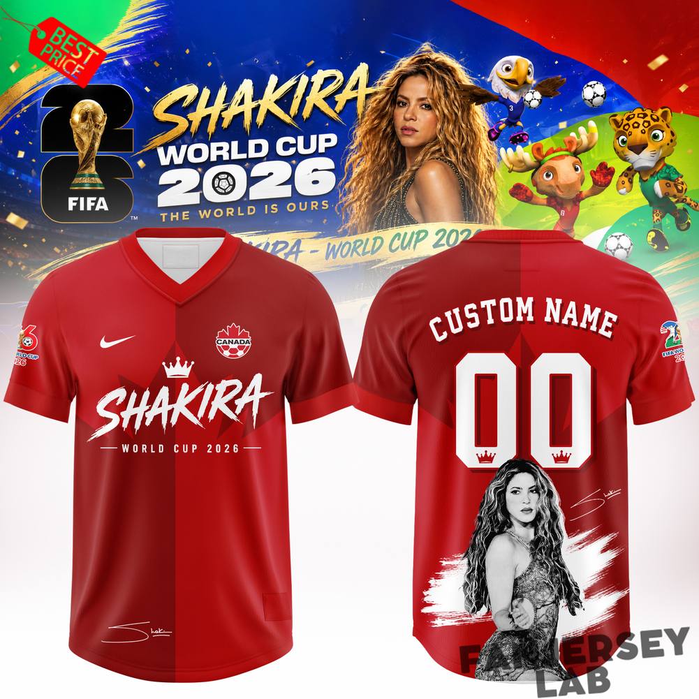 Canada National Football Team x Shakira World Cup 2026 Legacy Edition Custom Jersey Canada National Football Team x Shakira World Cup 2026 Legacy Edition Custom Jersey