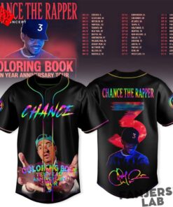 Chance The Rapper Coloring Book 10 Year Anniversary Tour Baseball Jersey