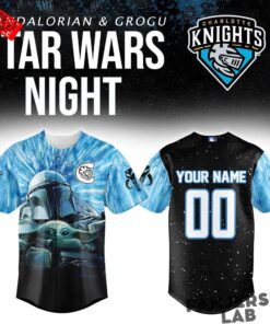 Charlotte Knights x Star Wars Mandalorian & Grogu Custom Baseball Jersey