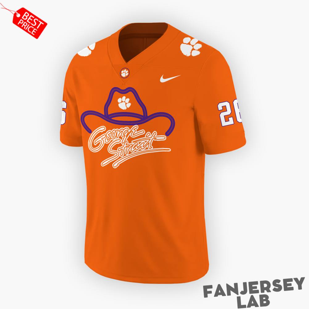 Clemson Tigers x George Strait Memorial Stadium 2026 Tour Football Jersey Clemson Tigers x George Strait Memorial Stadium 2026 Tour Football Jersey