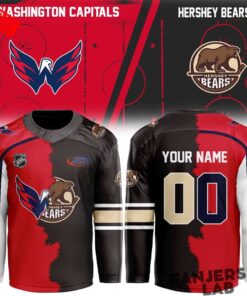 Cleveland Monsters x Columbus Blue Jackets Mashup Logo Custom Hockey Jersey