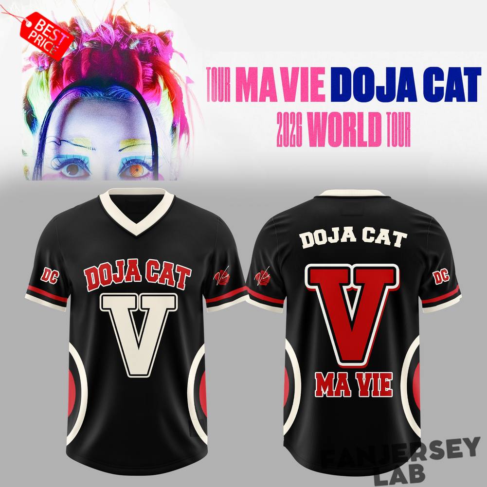 Doja Cat Ma Vie World Tour 2026 Exclusive Football Jersey Doja Cat Ma Vie World Tour 2026 Exclusive Football Jersey